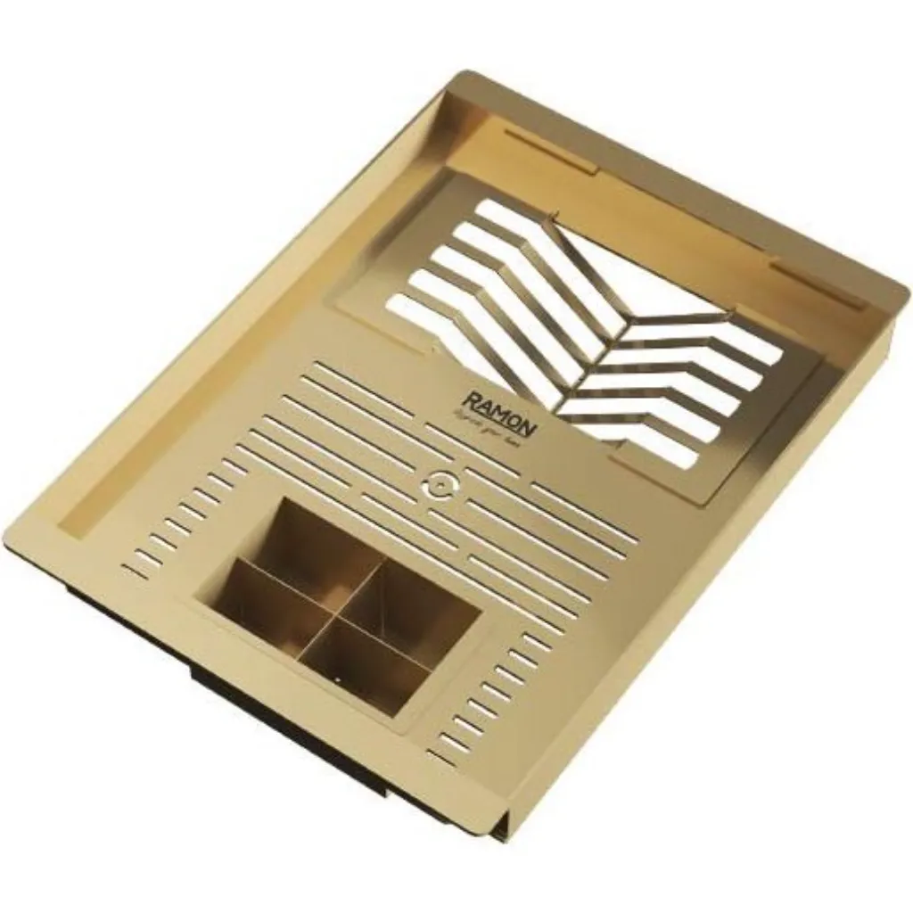 آبچکان توکار آشپزخانه رامون با روکش طلایی - سایز 45