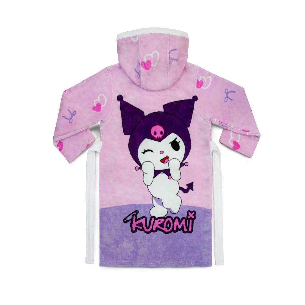 حوله پالتویی بچگانه POODIRAN مدل کرومی صورتی سایز 80