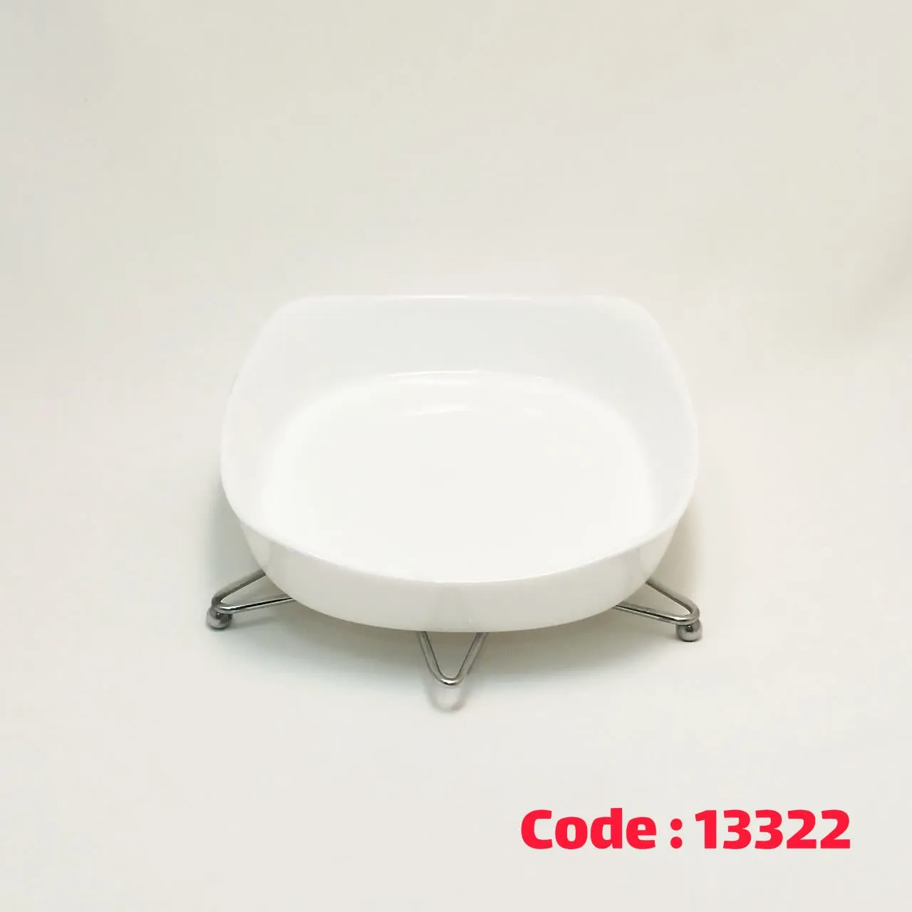 تابه 4 گوش 1 لیتر سفید فرانسه 20×20