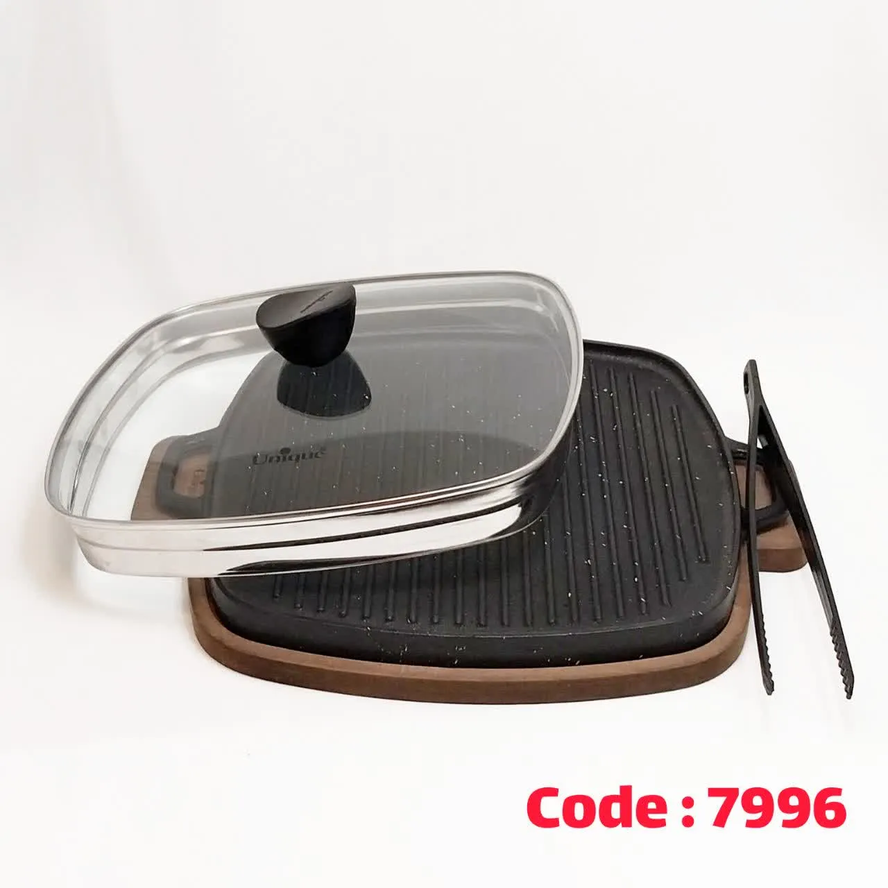 تابه 4 گوش گریل چدن بزرگ 6017 یونیک