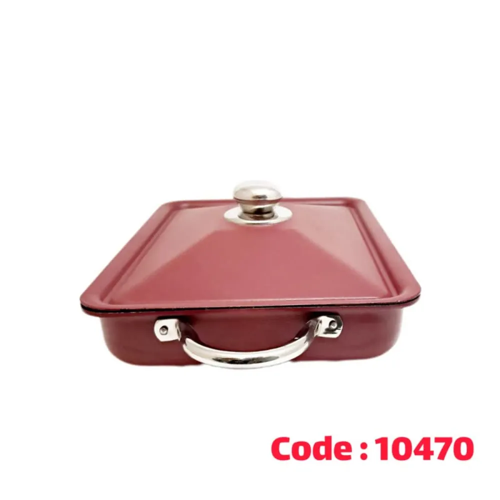 تابه فر دربدار گرانیت زرشکی 129 تفلون زرساب