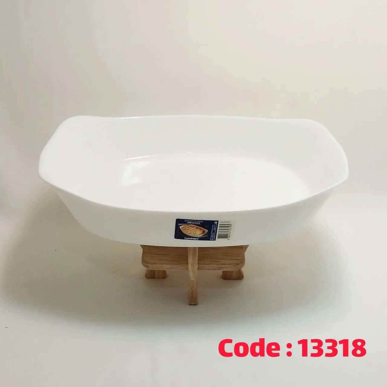 تابه مستطیل 2.7 لیتر سفید فرانسه 25×34