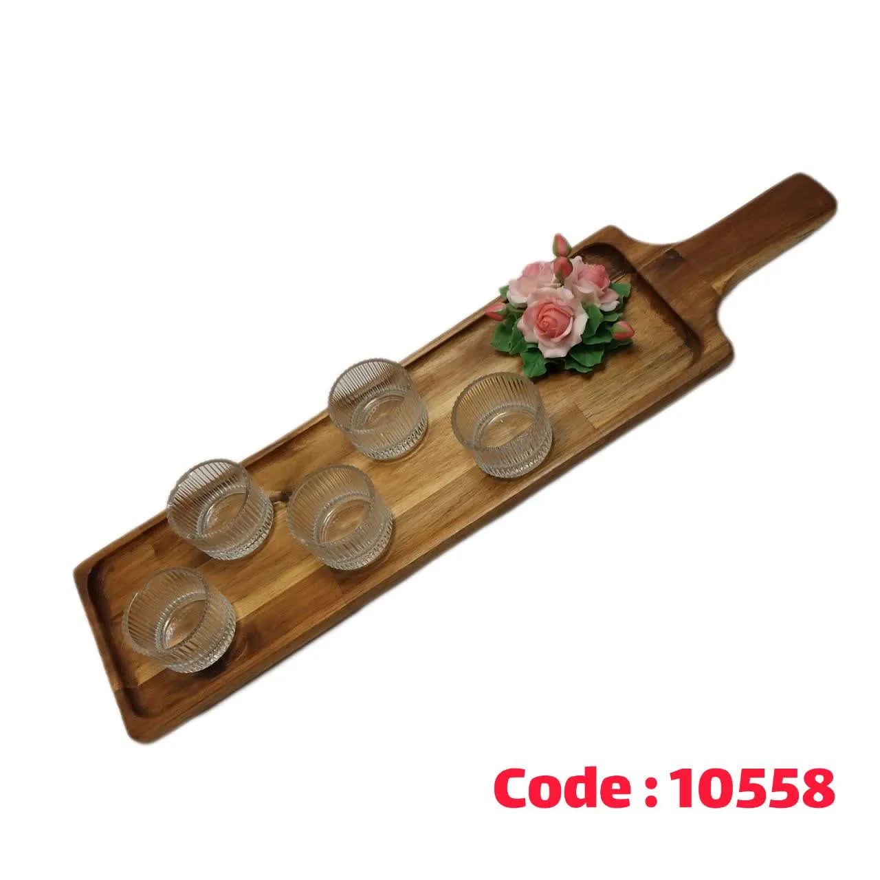 تخته سرو دسته دار مستطیل بزرگ 40150 چوب یاکا