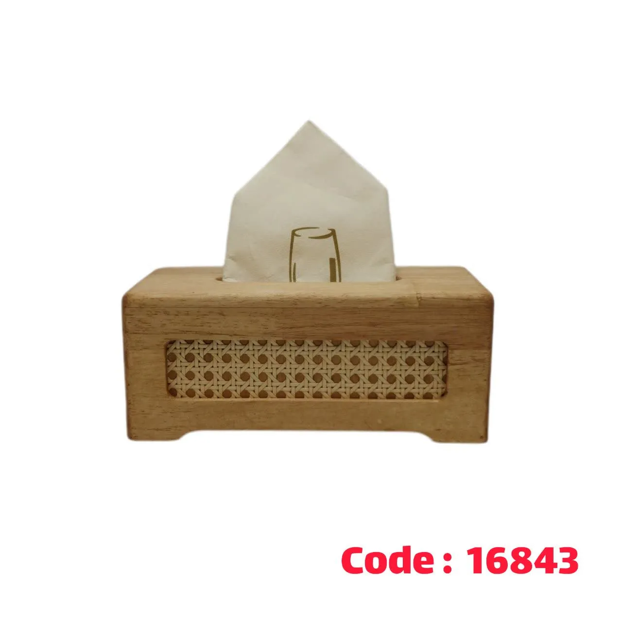 جا دستمال رومیزی حصیری چوب