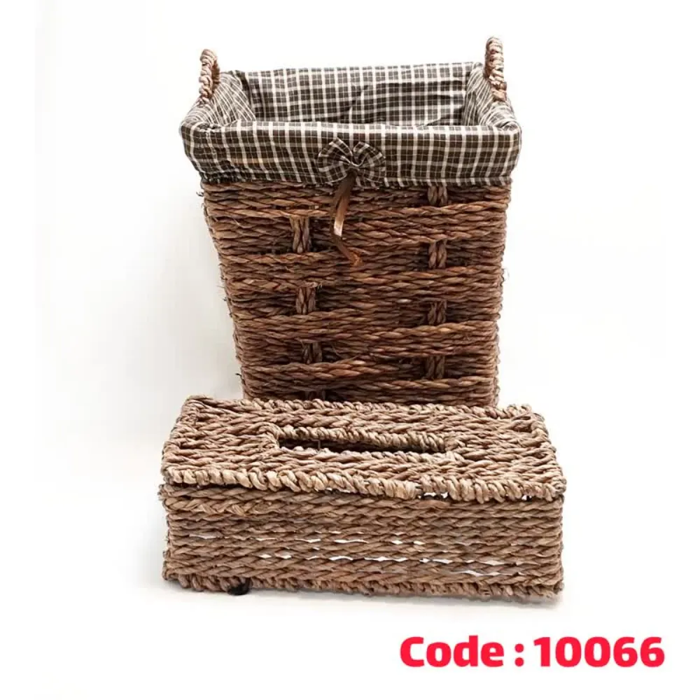 سطل دستمال 4 گوش حصیری گیتا