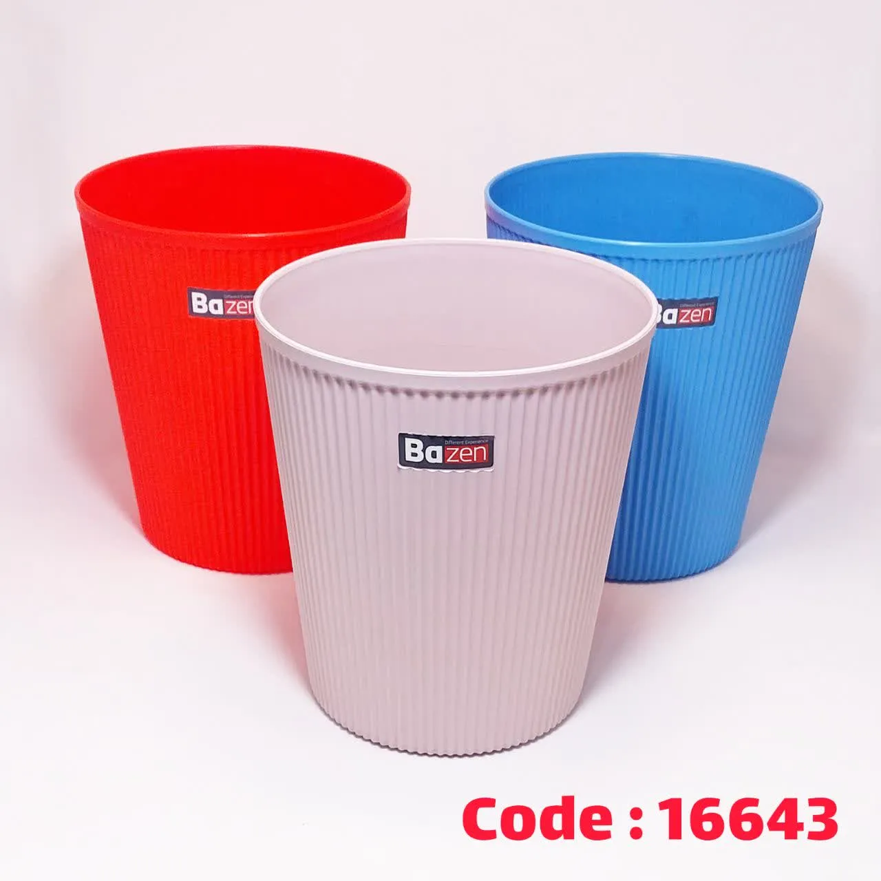 سطل کاغذ رنگی گرافیک بازن