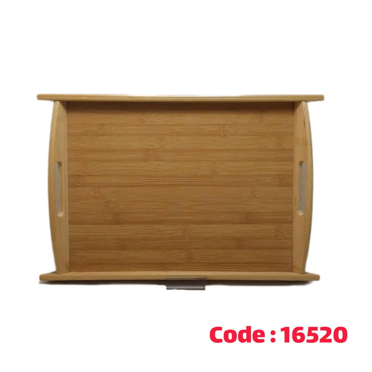 سینی مستطیل دسته دار بزرگ چوب بامبو