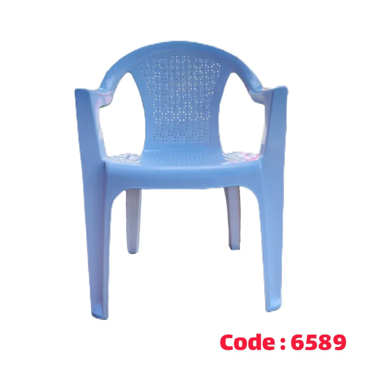 صندلی دسته دار مشبک سفید 812 ناصر