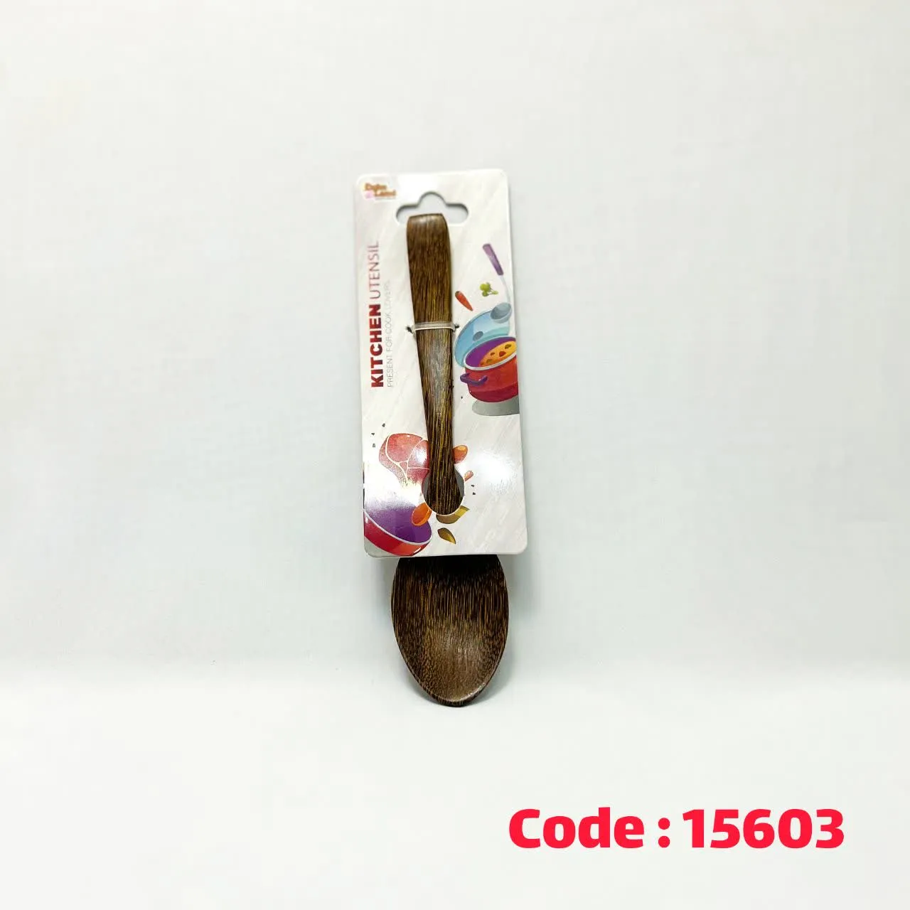 قاشق کوچک قهوه‌ای چوب