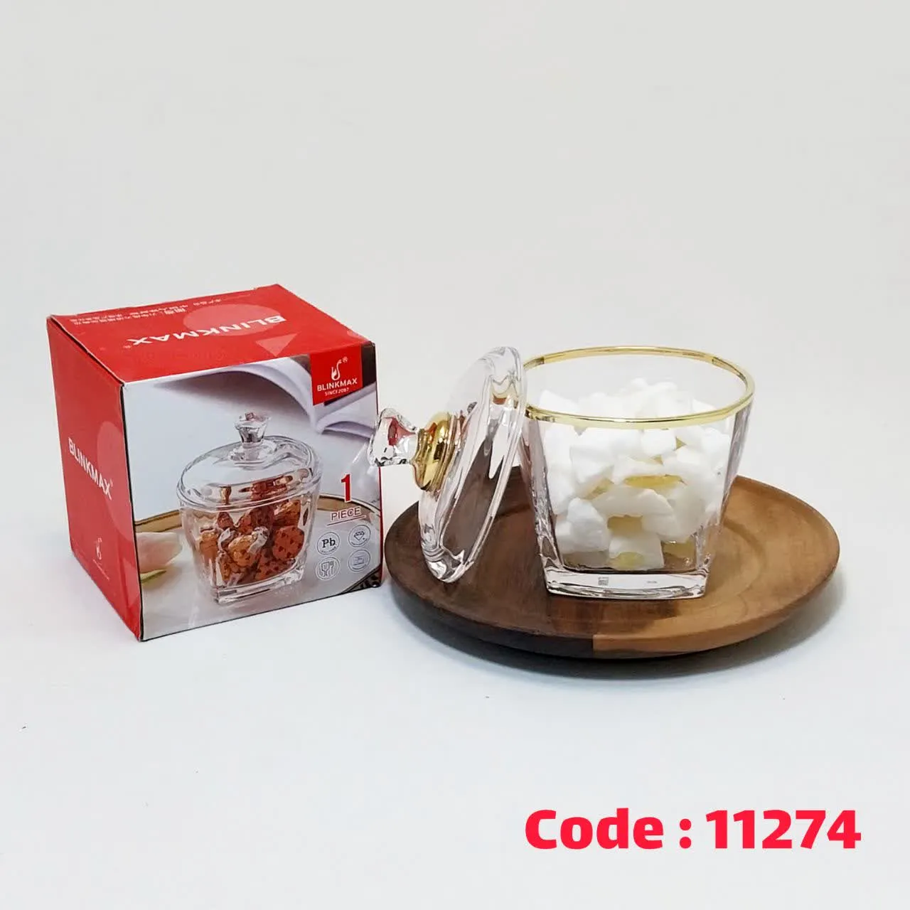 قندان 4 گوش استرلینگ لب طلا چین
