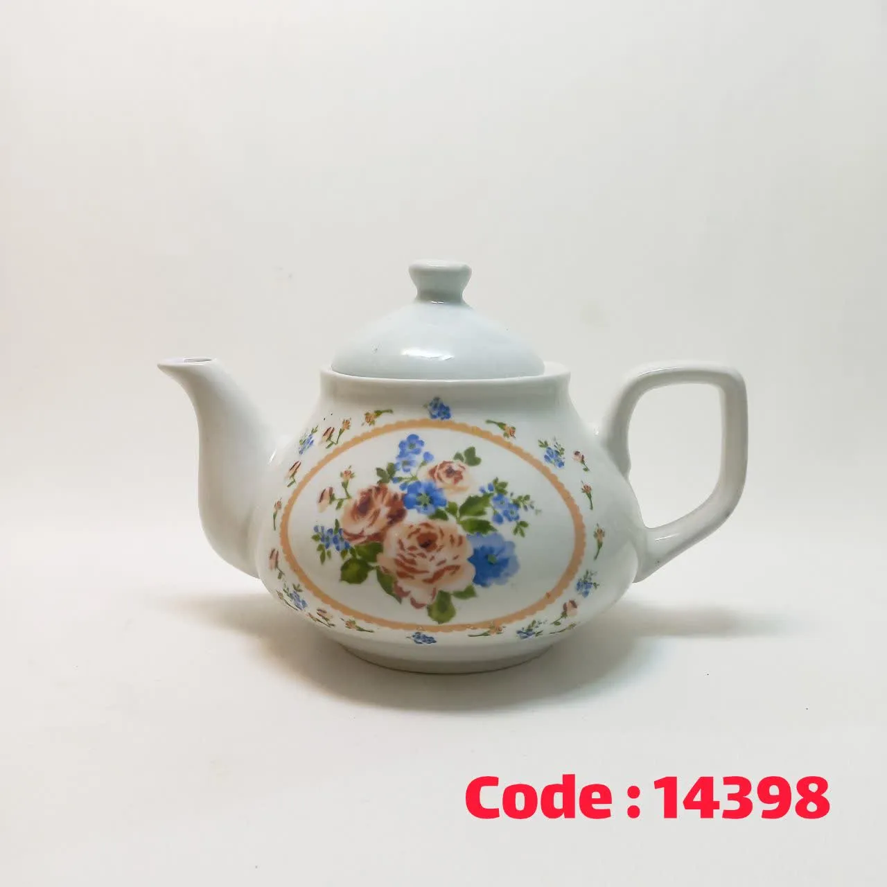 قوری گرد طرحدار چینی