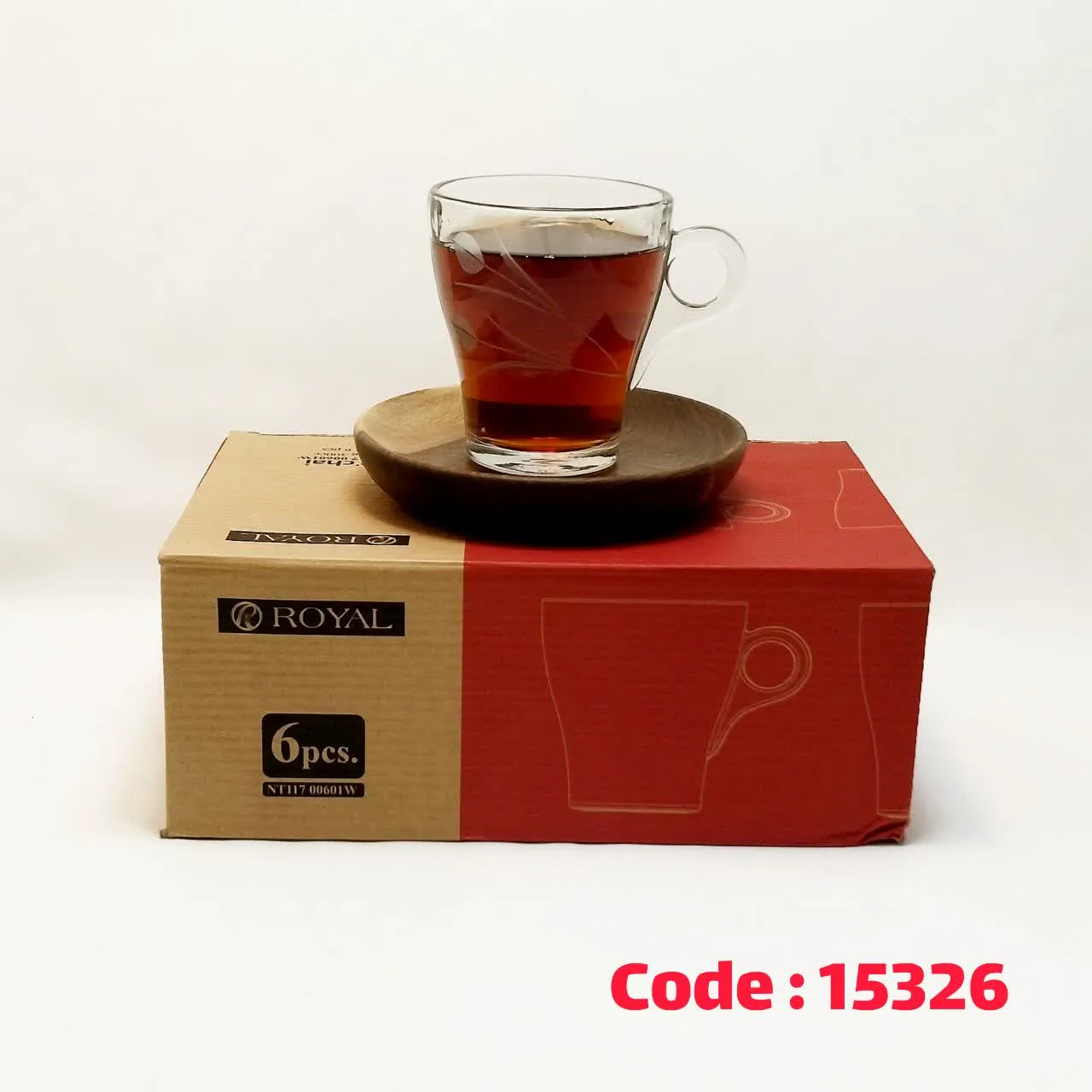 ماگ اوچای تراش گلدار بلور